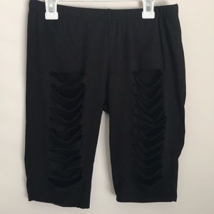 Ripped Biker Shorts